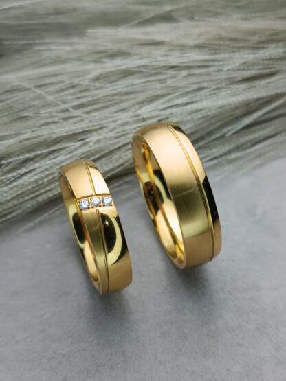 Pair of wedding rings matte finish (CODE: 8092)