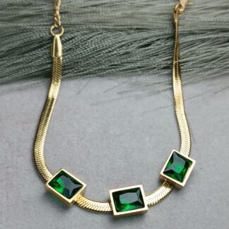 Bracelet, green crystal (CODE:8087)