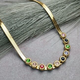 Necklace with multi-colored beads (CODE:8105)