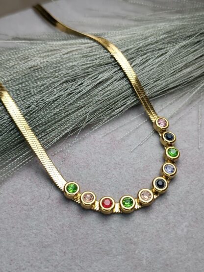 Necklace with multi-colored beads (CODE:8105)