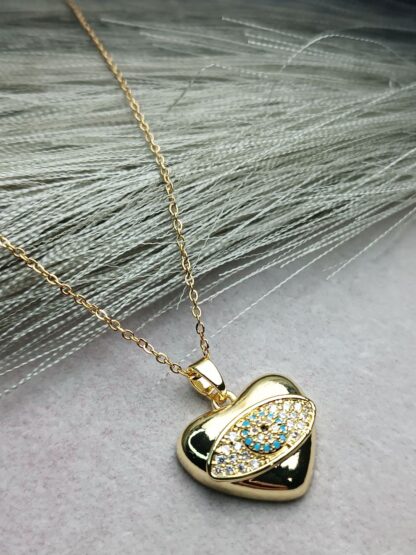 Heart necklace with eye (CODE:8115)