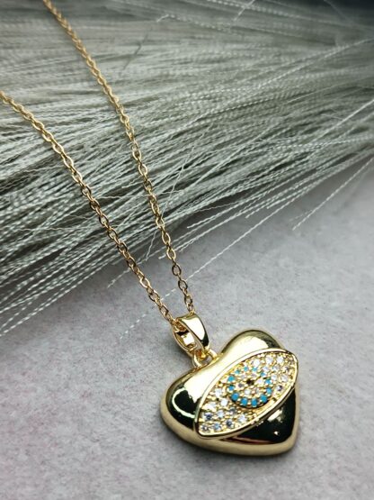 Heart necklace with eye (CODE:8115)