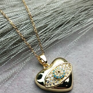 Round rhinestone necklace with pearls (CODE:8113)