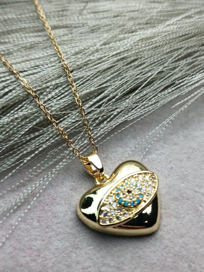 Heart necklace with eye (CODE:8115)