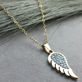 Steel necklace with drop (CODE:8118)