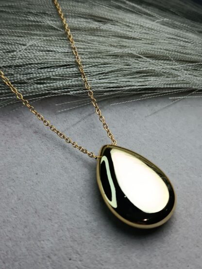 Steel necklace with drop (CODE:8118)