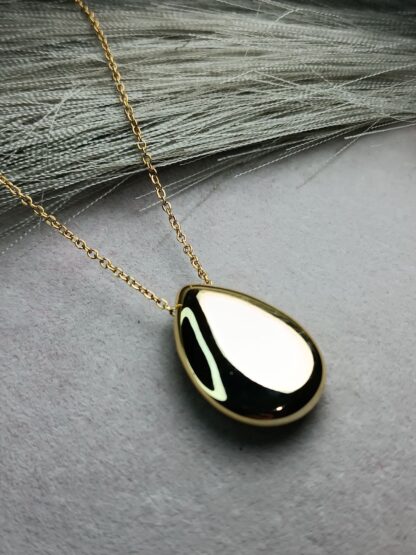 Steel necklace with drop (CODE:8118)