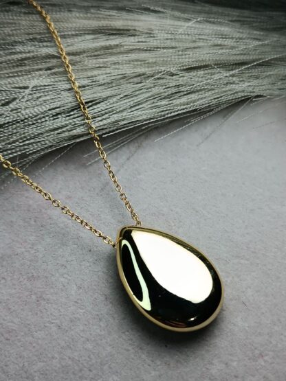 Steel necklace with drop (CODE:8118)