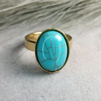 Ring with white enamel, gold (CODE:8180)