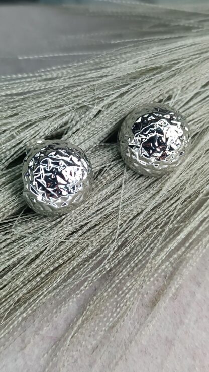 Embossed round earrings (CODE:8151)