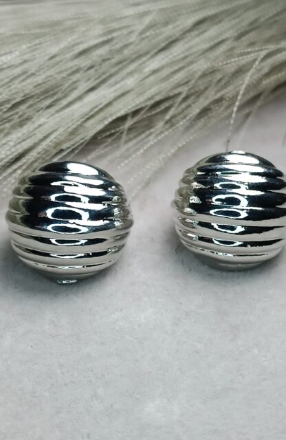 Silver polished earrings (CODE:8153)