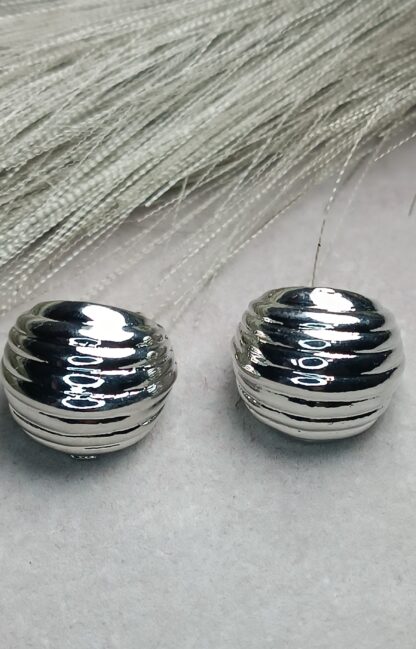 Silver polished earrings (CODE:8153)