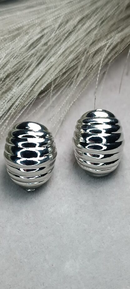 Silver polished earrings (CODE:8153)