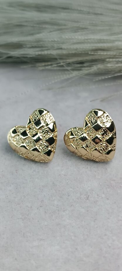 Gold heart earrings (CODE:8168)