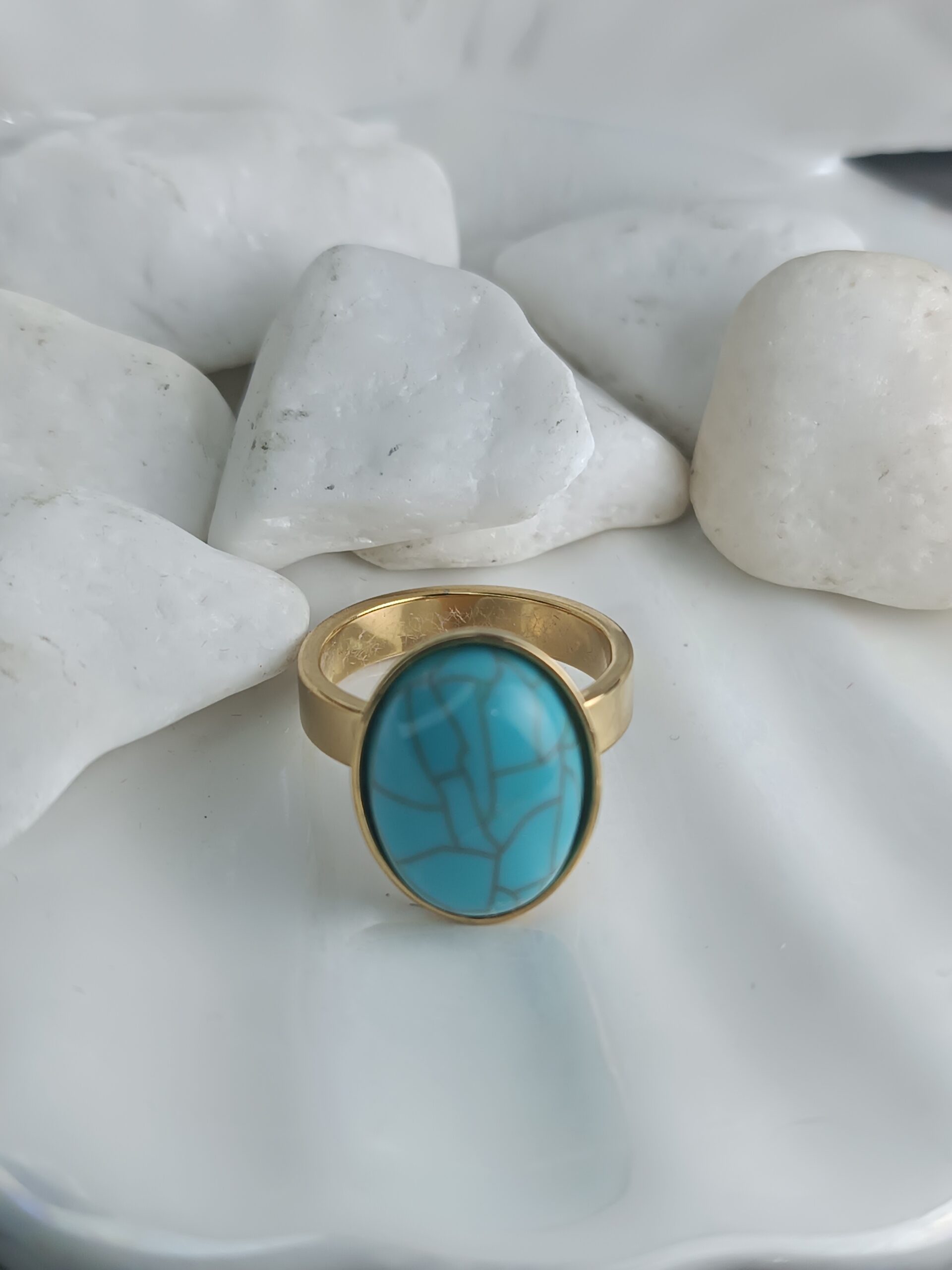 Επίχρυσο Δαχτυλίδι με Τιρκουάζ Πέτρα – Χειροποίητο Boho Κόσμημα από Ατσάλι (ΚΩΔ:8179) Επίχρυσο Δαχτυλίδι με Τιρκουάζ Πέτρα – Χειροποίητο Boho Κόσμημα από Ατσάλι (ΚΩΔ:8179)