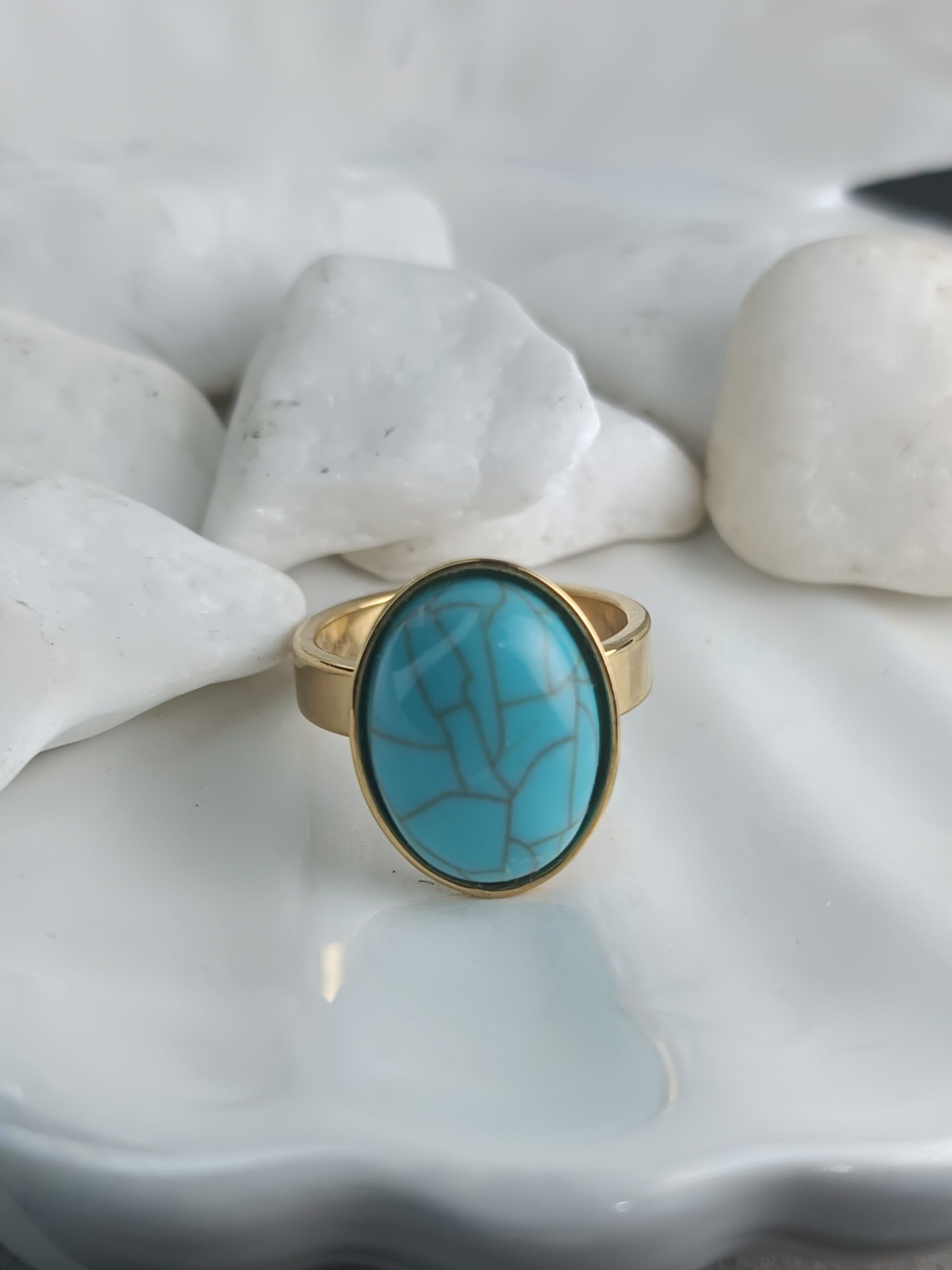 Επίχρυσο Δαχτυλίδι με Τιρκουάζ Πέτρα – Χειροποίητο Boho Κόσμημα από Ατσάλι (ΚΩΔ:8179) Επίχρυσο Δαχτυλίδι με Τιρκουάζ Πέτρα – Χειροποίητο Boho Κόσμημα από Ατσάλι (ΚΩΔ:8179)