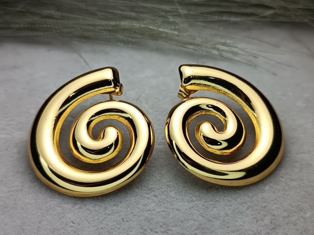 Χρυσά Σκουλαρίκια Σπείρα από Ανοξείδωτο Ατσάλι – Statement Spiral Earrings για Μοναδικές Εμφανίσεις (ΚΩΔ:5577) Χρυσά Σκουλαρίκια Σπείρα από Ανοξείδωτο Ατσάλι – Statement Spiral Earrings για Μοναδικές Εμφανίσεις (ΚΩΔ:5577)