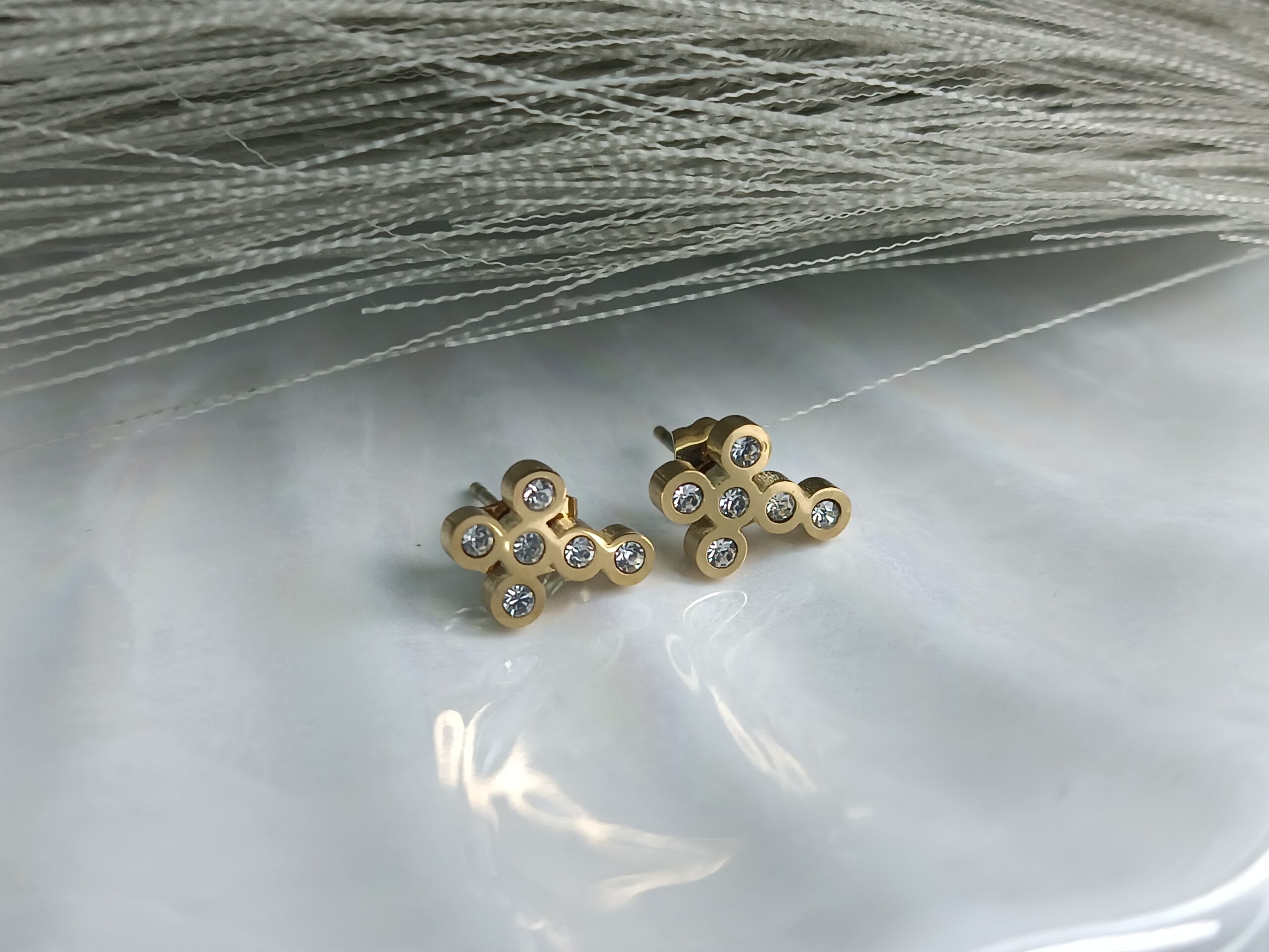 Σκουλαρίκια από Επιχρυσωμένο Ατσάλι με Κρυστάλλους (ΚΩΔ:5579) Σκουλαρίκια από Επιχρυσωμένο Ατσάλι με Κρυστάλλους (ΚΩΔ:5579)