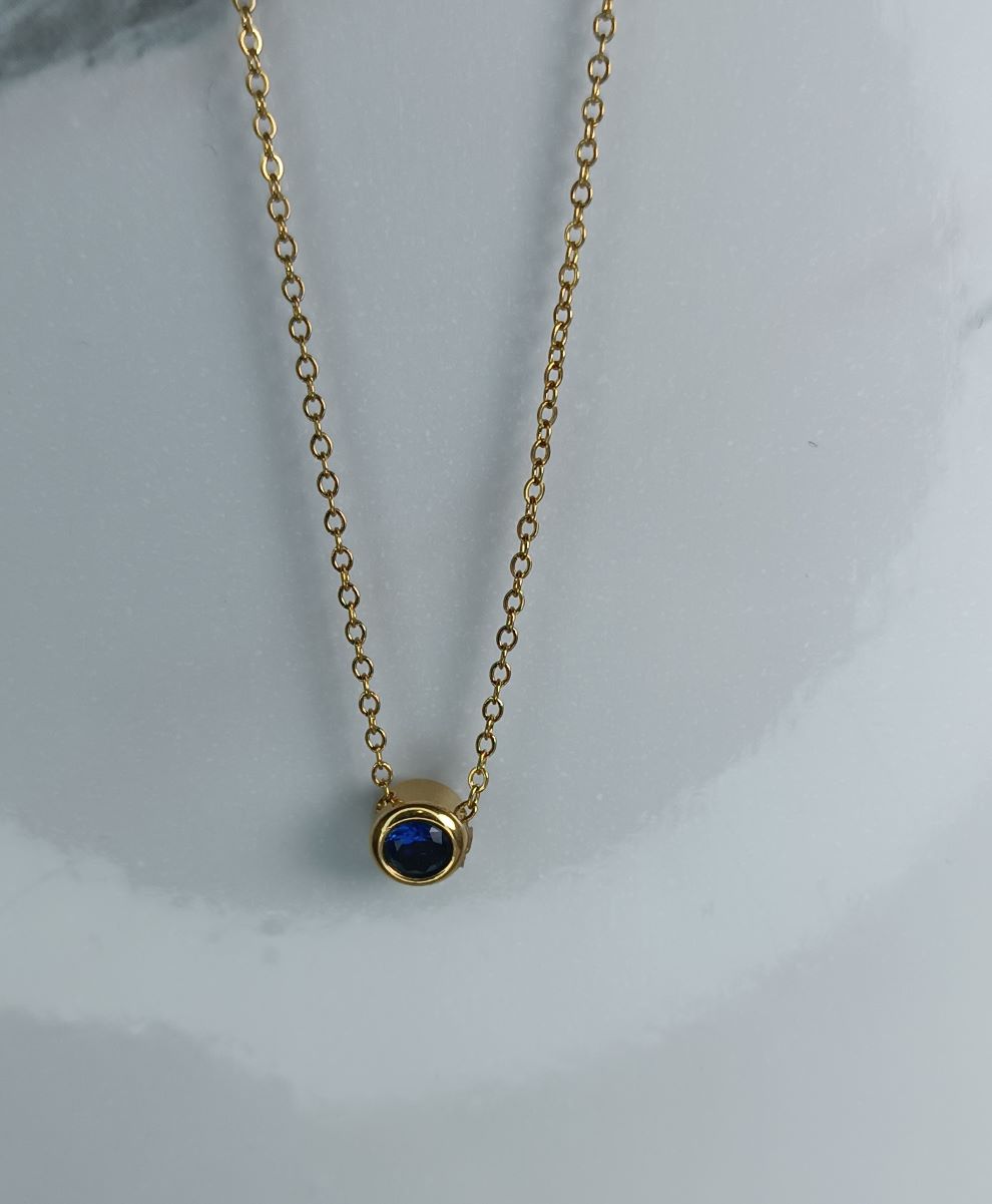 Κολιέ από Ατσάλι με Μπλε Κρύσταλλο(ΚΩΔ:559941) Κολιέ από Ατσάλι με Μπλε Κρύσταλλο(ΚΩΔ:559941)