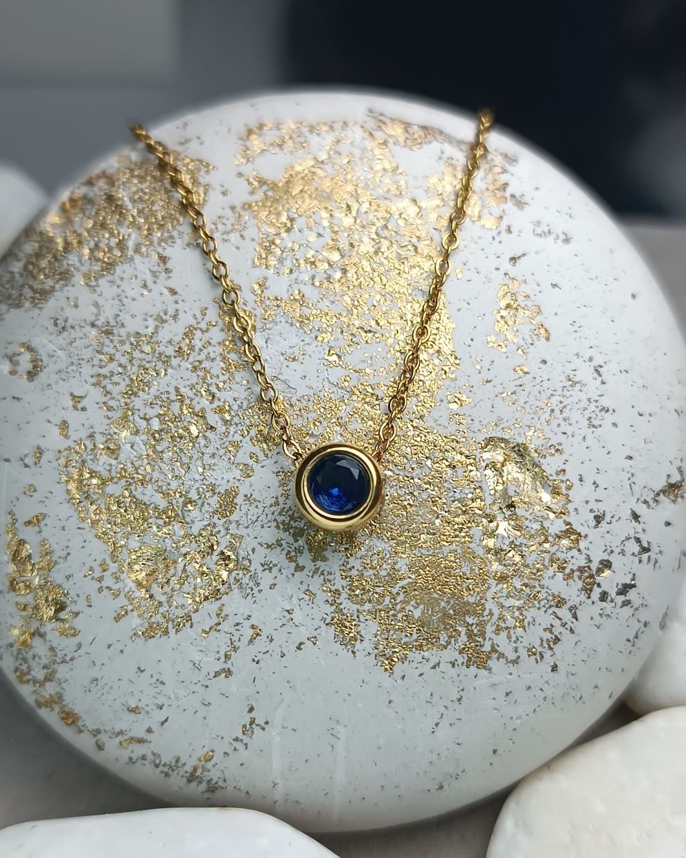 Κολιέ από Ατσάλι με Μπλε Κρύσταλλο(ΚΩΔ:559941) Κολιέ από Ατσάλι με Μπλε Κρύσταλλο(ΚΩΔ:559941)