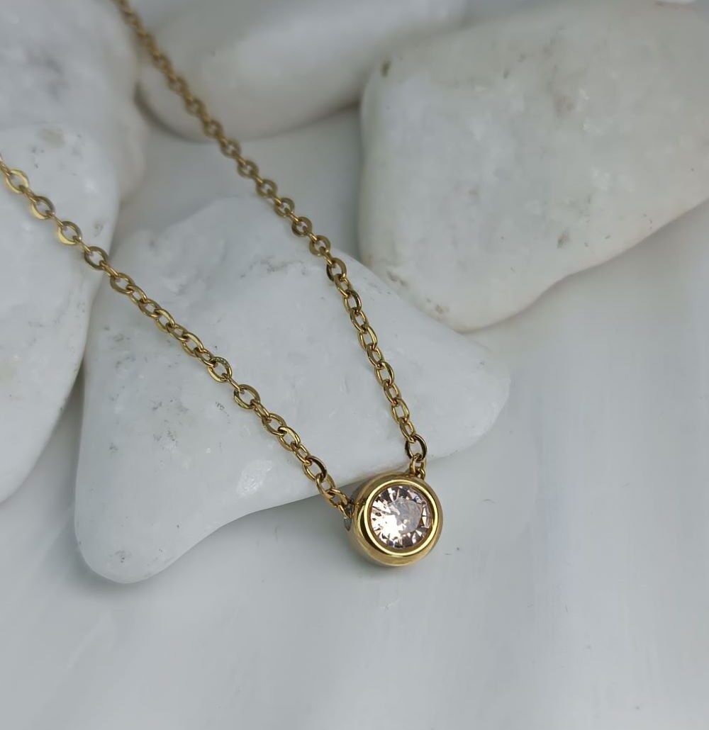 Γυναικείο Κολιέ από Ατσάλι με Ροζ Κρύσταλλο(ΚΩΔ:55991) Γυναικείο Κολιέ από Ατσάλι με Ροζ Κρύσταλλο(ΚΩΔ:55991)