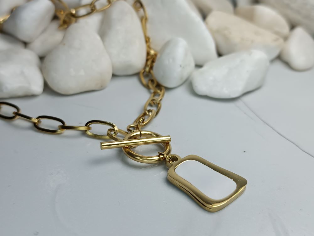 Γυναικείο Κολιέ από Ανοξείδωτο Ατσάλι με Χρυσή Αλυσίδα και Μενταγιόν Mother of Pearl (ΚΩΔ:77119) Γυναικείο Κολιέ από Ανοξείδωτο Ατσάλι με Χρυσή Αλυσίδα και Μενταγιόν Mother of Pearl (ΚΩΔ:77119)