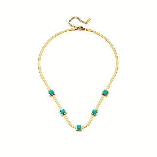 Κολιέ Πλακέ Αλυσίδα από Ατσάλι με 5 Τετράγωνα Τρικουάζ Πετράκια – Μοντέρνο Κοσμημα (ΚΩΔ:77712) Κολιέ Πλακέ Αλυσίδα από Ατσάλι με 5 Τετράγωνα Τρικουάζ Πετράκια – Μοντέρνο Κοσμημα (ΚΩΔ:77712)