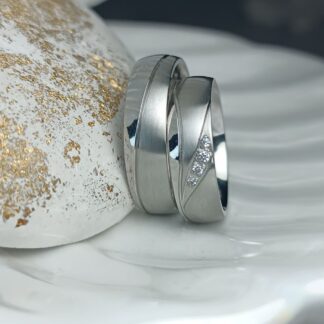 Βέρες γάμου Ασημί από Ατσάλι με Ματ & Λουστρέ – Γυναικεία με Στρας (ΚΩΔ:22147) | Kosmimatomania Βέρες γάμου Ασημί από Ατσάλι με Ματ & Λουστρέ – Γυναικεία με Στρας (ΚΩΔ:22147) | Kosmimatomania