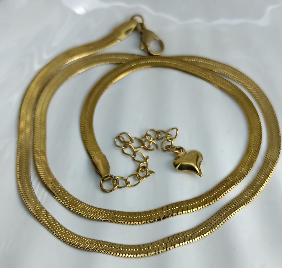 Αλυσίδα από Ατσάλι Κίτρινο Χρυσό Πλακέ Ίσια(ΚΩΔ:4561) | Kosmimatomania Αλυσίδα από Ατσάλι Κίτρινο Χρυσό Πλακέ Ίσια(ΚΩΔ:4561) | Kosmimatomania