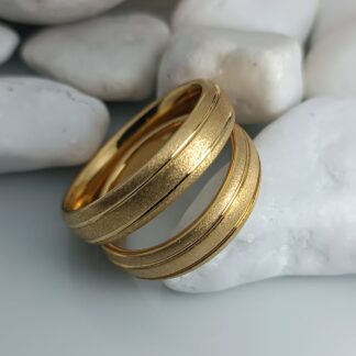 Βέρες γάμου από Ατσάλι Χρυσές Σαγρέ (ΚΩΔ:54681) | Ανθεκτικές & Κομψές | Kosmimatomaniа.gr Βέρες γάμου από Ατσάλι Χρυσές Σαγρέ (ΚΩΔ:54681) | Ανθεκτικές & Κομψές | Kosmimatomaniа.gr